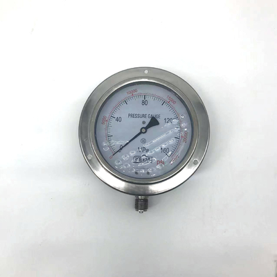 0 al silicone antiurto riempito liquido del manometro di acciaio inossidabile 1600Bar ha riempito Pressur